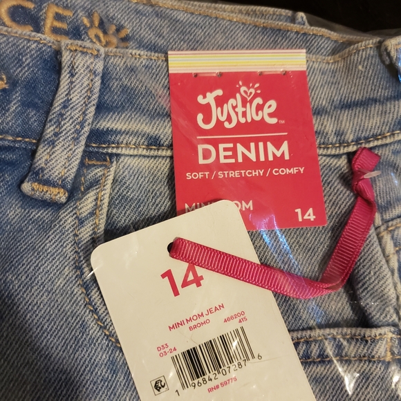 Justice Denim Mini Mom Size 14 Jeans - Picture 6 of 7